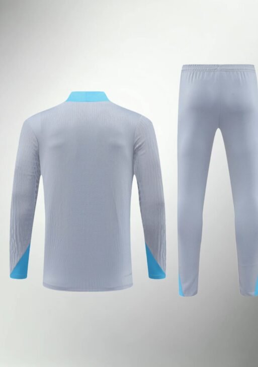Atletico Madrid Light Gray and Turquoise Tracksuit