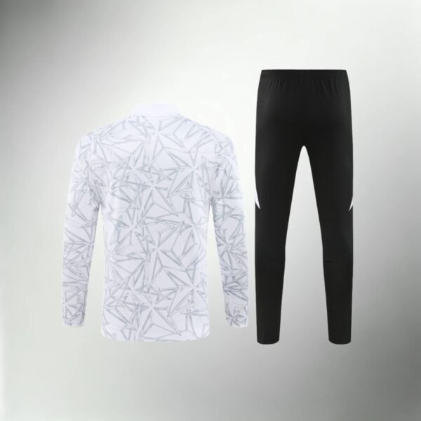 Real Madrid Black and White Tracksuit - Image 1