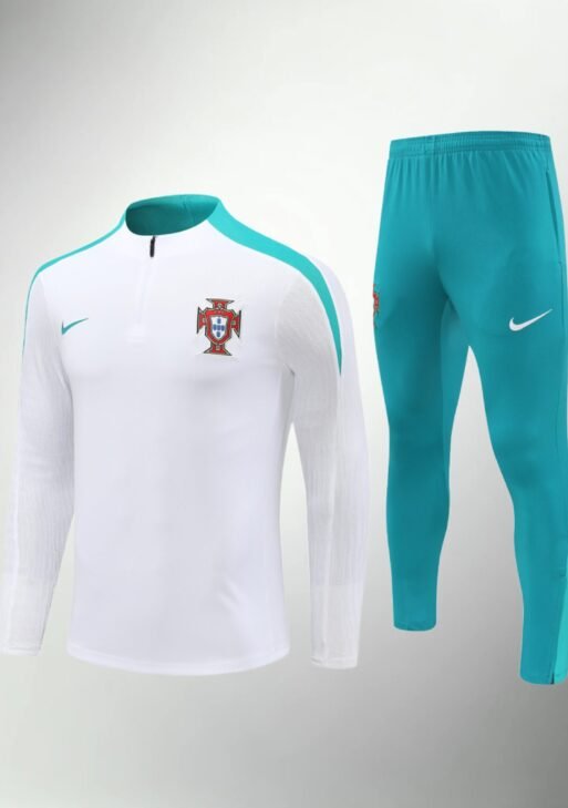 Portugal White and Turquoise Tracksuit