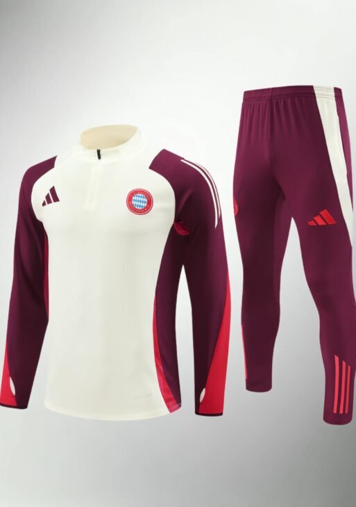 Bayern Munchen White and Red Tracksuit