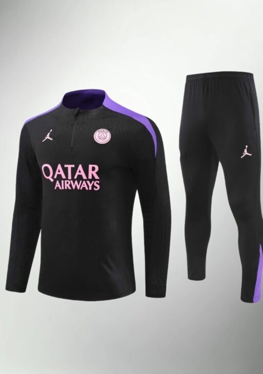 Paris Saint-Germain Black and Purple Tracksuit