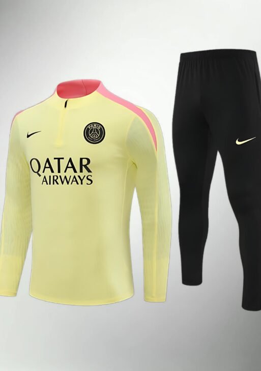 Paris Saint-Germain Light Yellow and Black Tracksuit