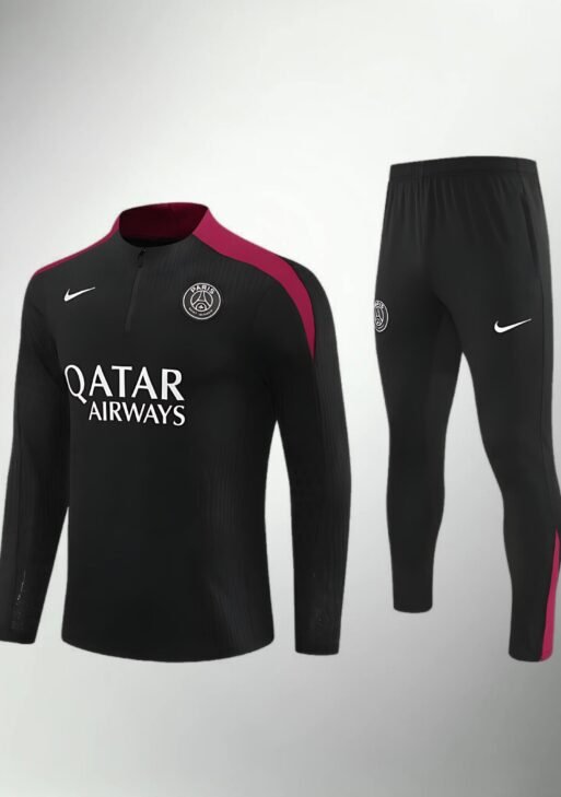 Paris Saint-Germain Black and Red Tracksuit