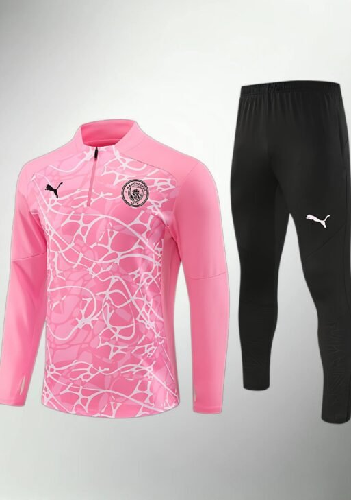Manchester City Black and Pink Tracksuit