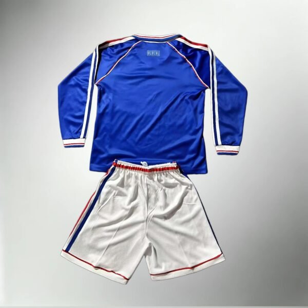 France 1998-2000 Long Sleeve Home Kit Kids Size - Image 1