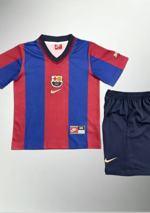 FC Barcelona 1998-1999 Home Kit Kids Size