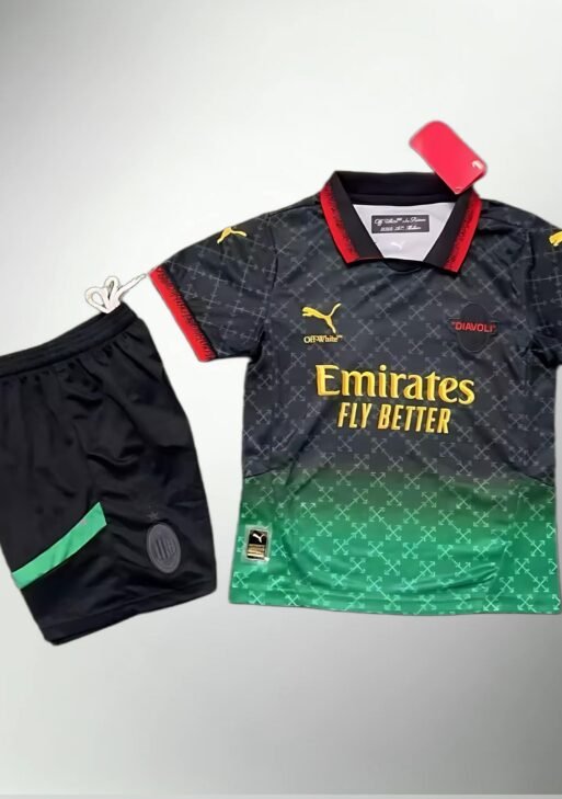 AC Milan X Off-White 2024-2025 Special Kit Kids Size